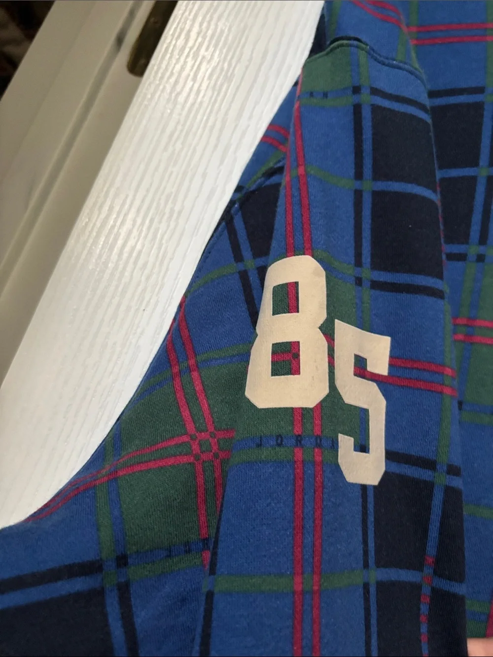 Jordan Blue & Green Plaid Hooded Pullover